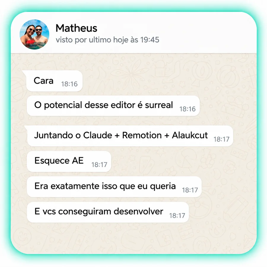 Depoimento de Matheus sobre o AlaukCut