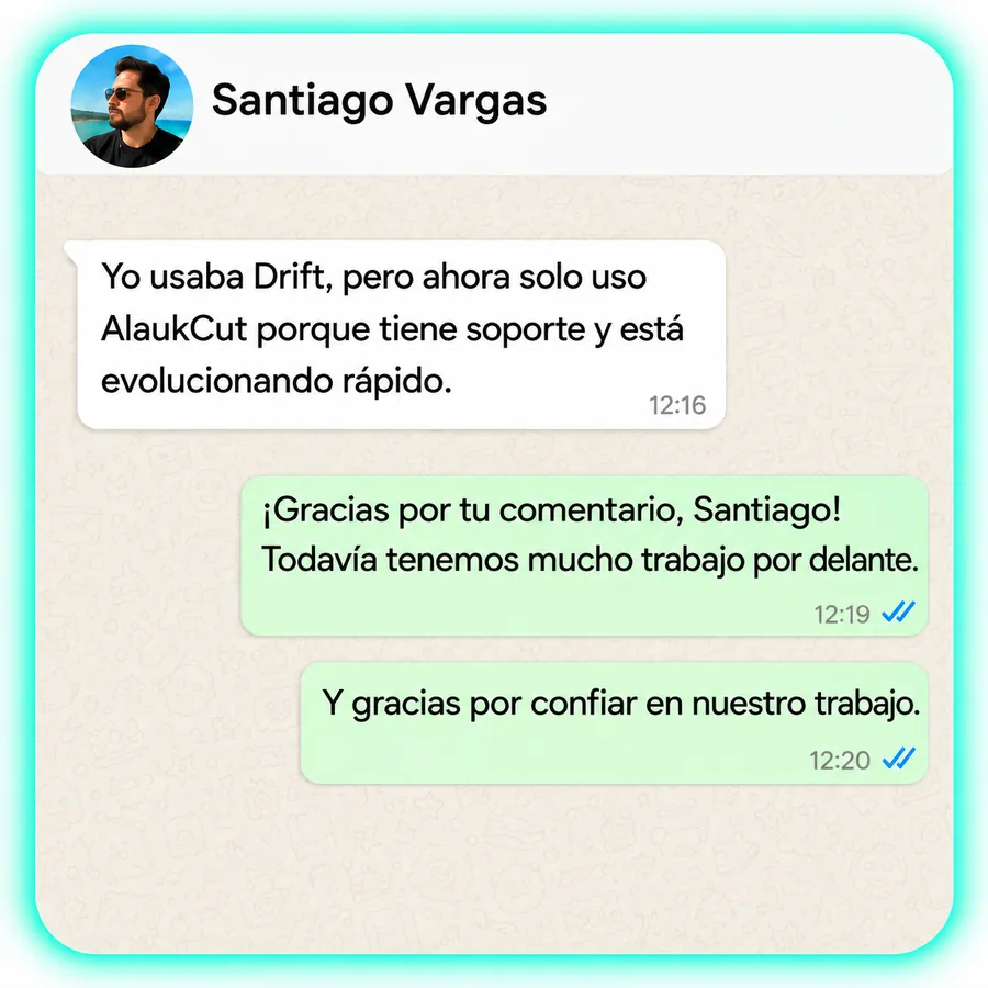 Testimonio de Santiago Vargas sobre AlaukCut